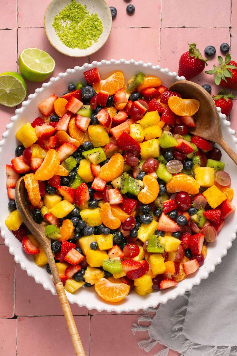 Fruit Salad with Honey-Lime Dressing