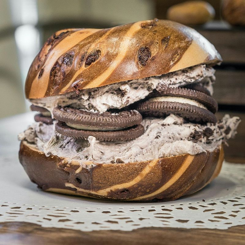 Cookies And Cream Bagel Sandwich