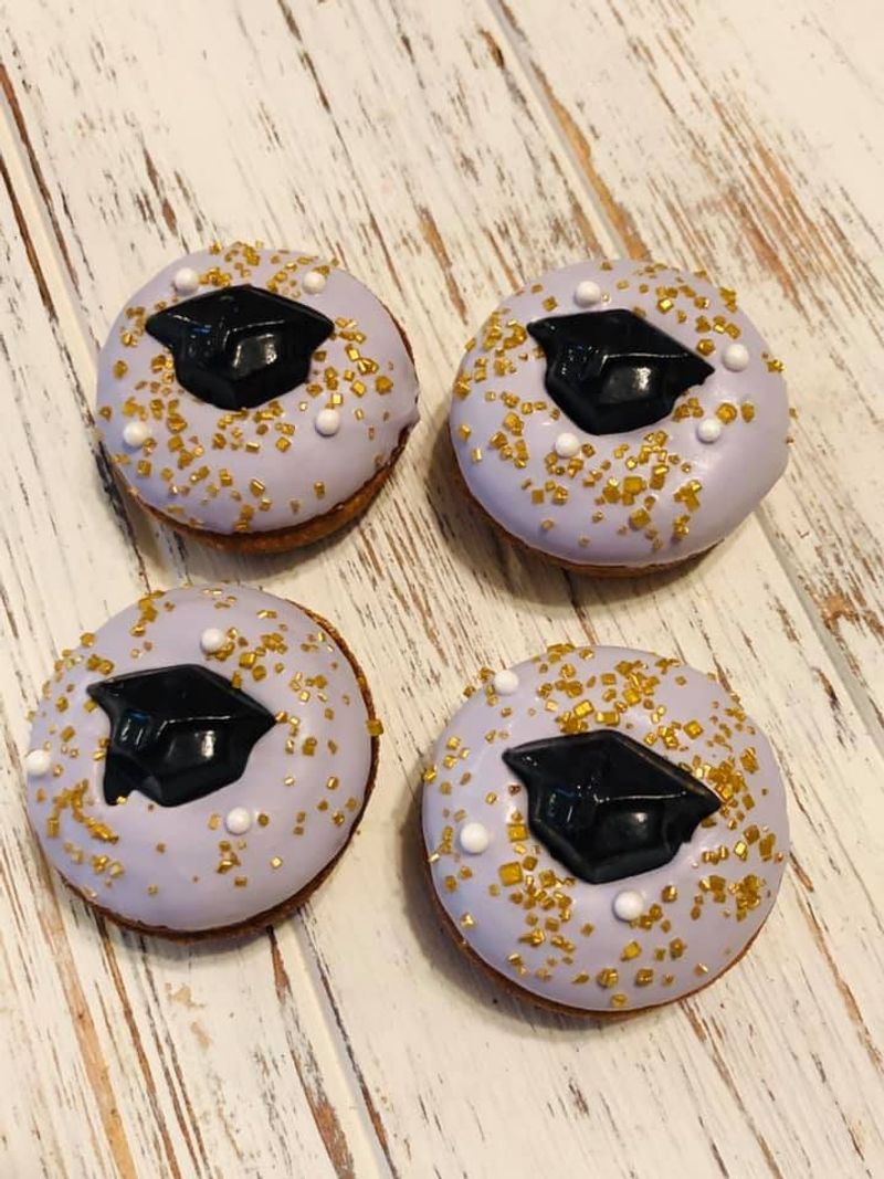 Mini Donuts With Graduation Toppers