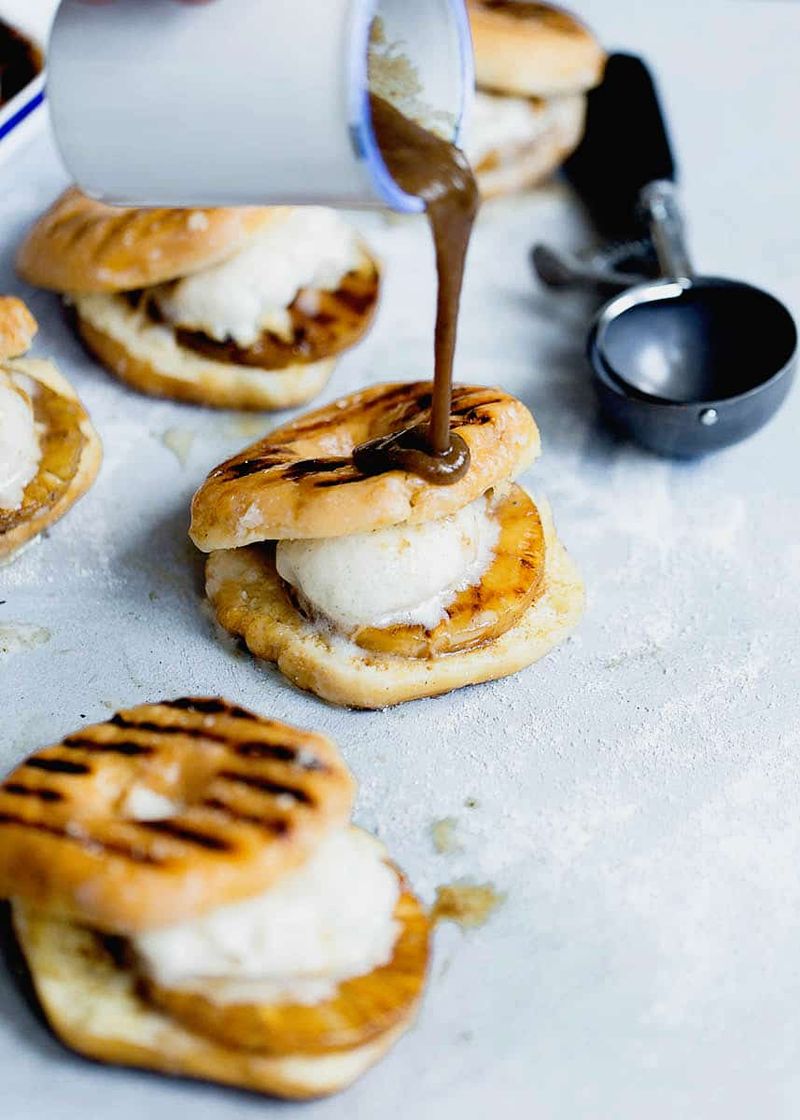 Grilled Donut Sundaes