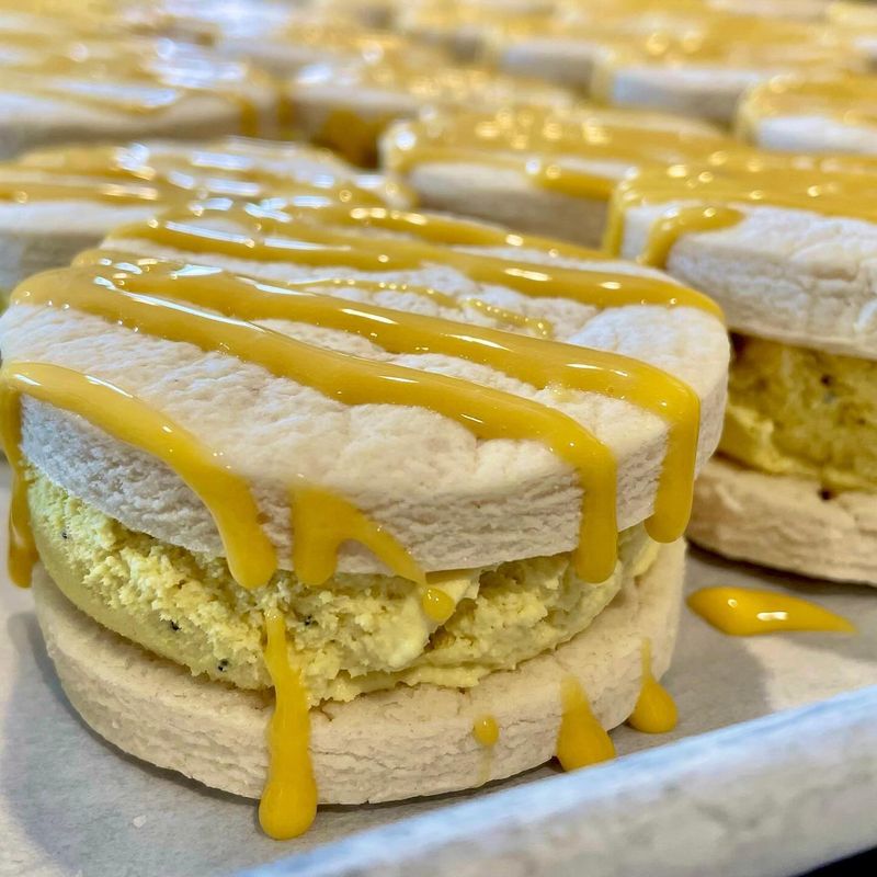 Lemon Verbena Ice Cream Sandwiches