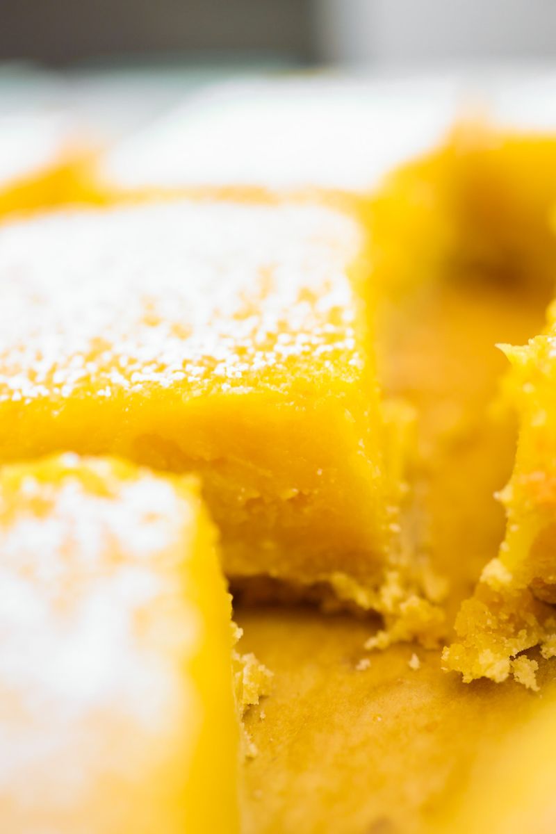 Lemon Bars With Edible Glitter