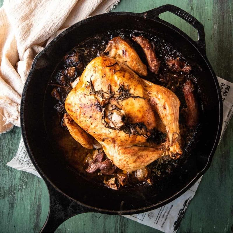 Perfectly Roasted Whole Chicken With Pan Gravy