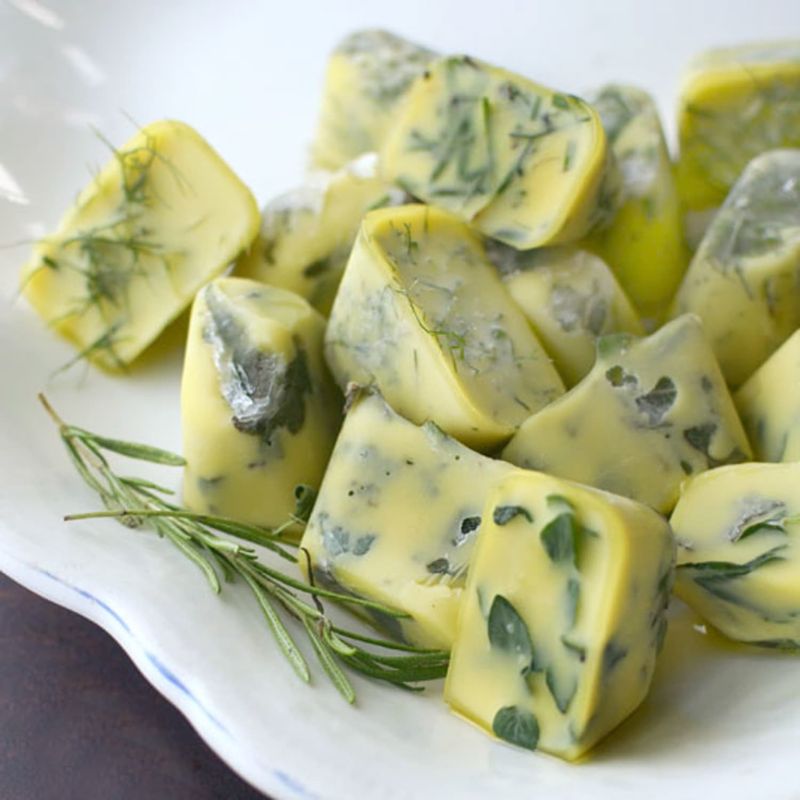 Freeze Herbs In Oil Cubes