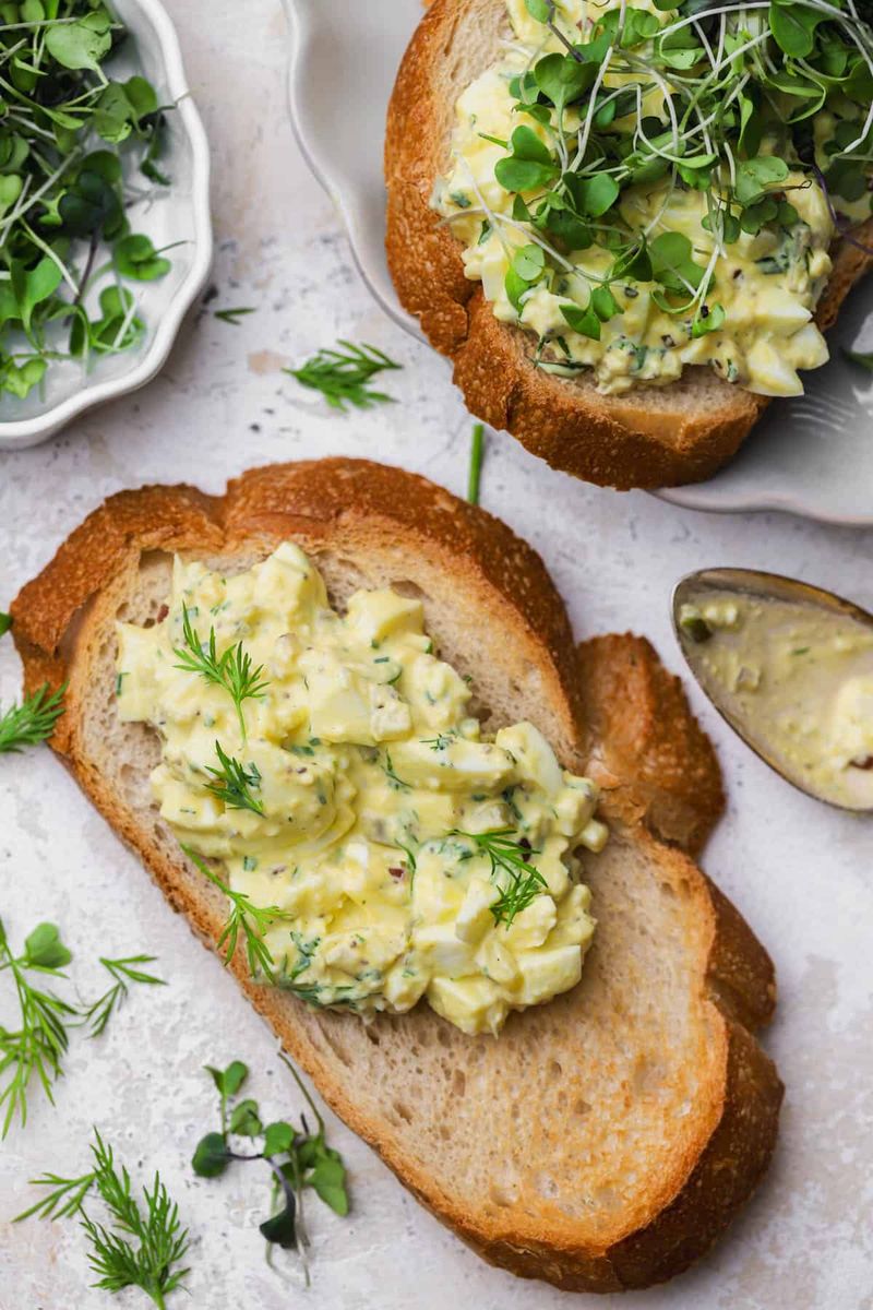 Egg And Pickle Toast