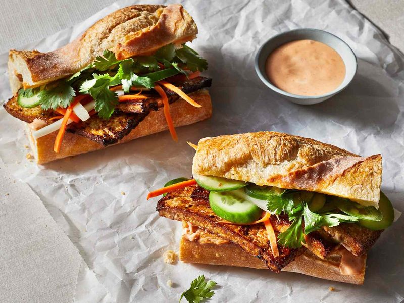 Savory Breakfast Banh Mi Sandwich