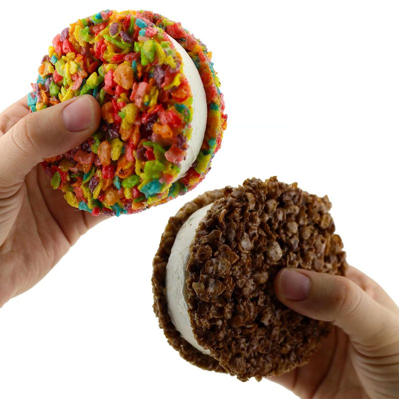 Cocoa Pebbles Ice Cream Sandwiches