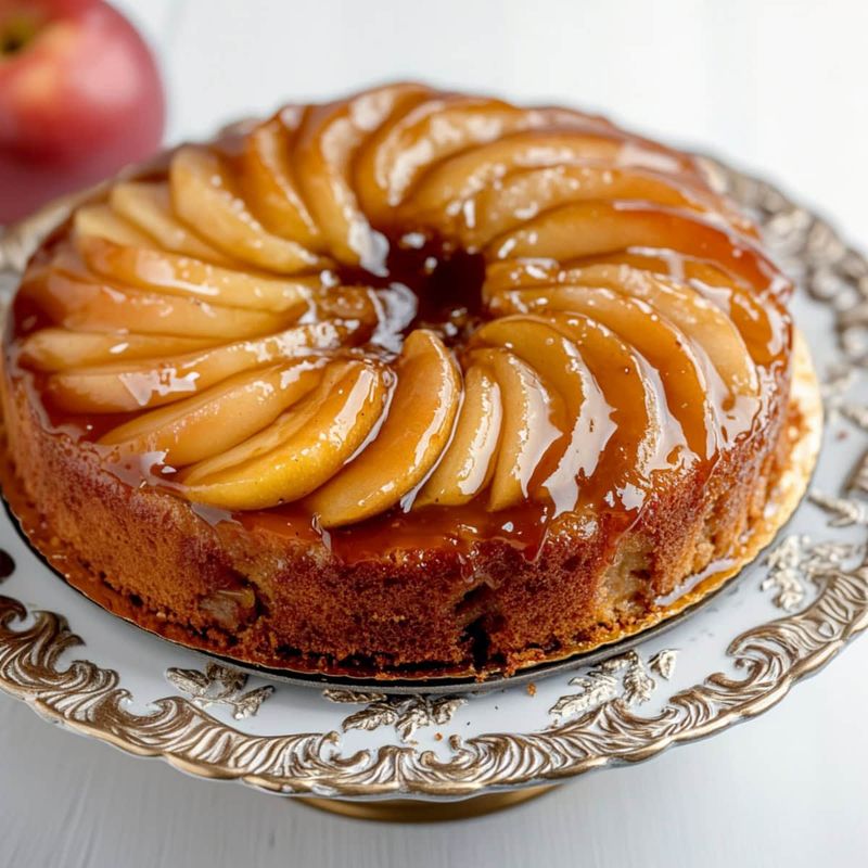 Upside-Down Caramel Apple Cake