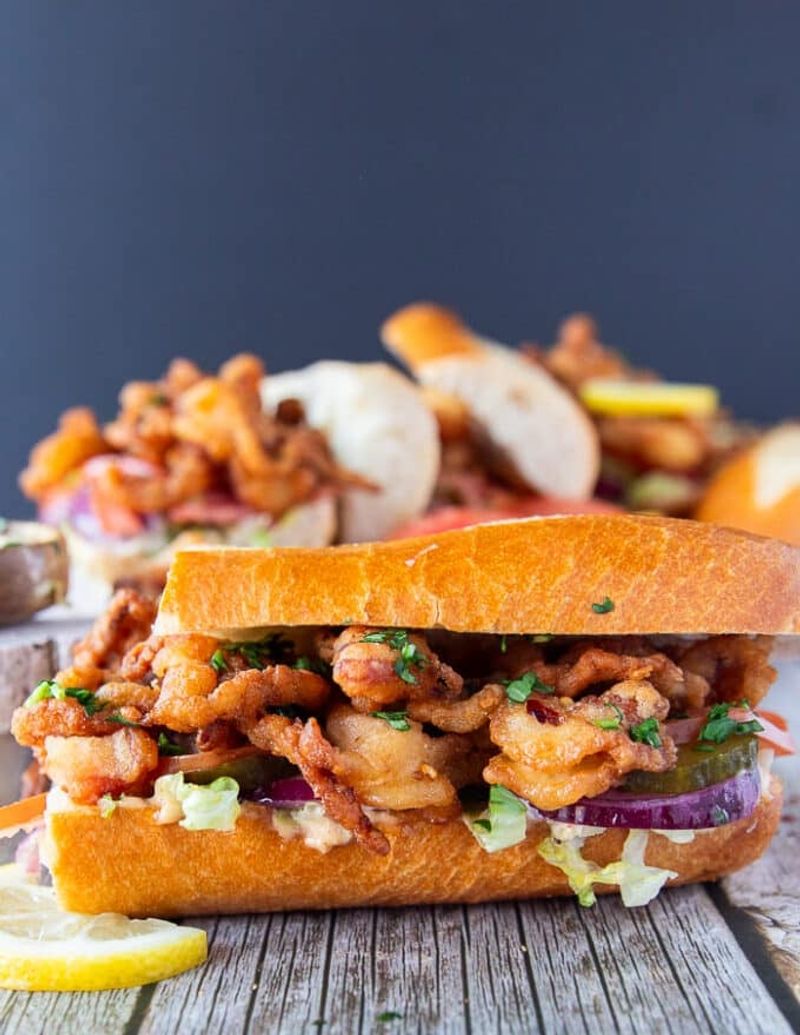 Cajun-Style Calamari Po’ Boy