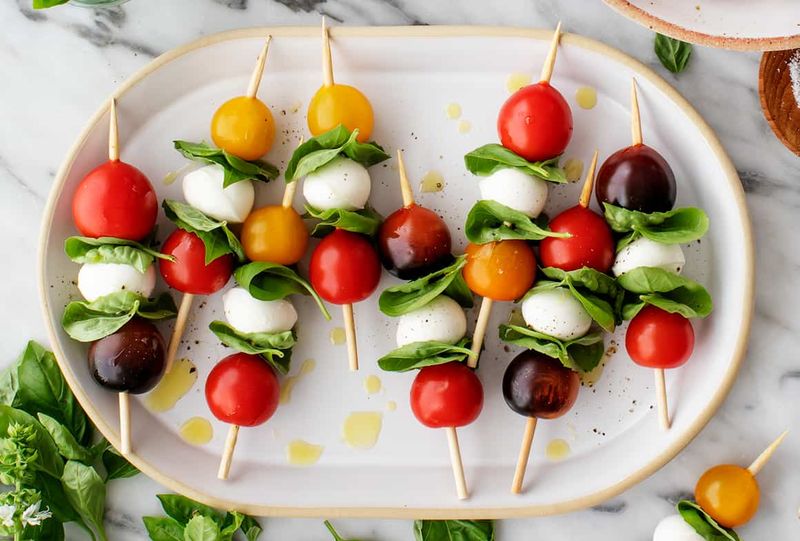 Cherry Tomato Caprese Skewers