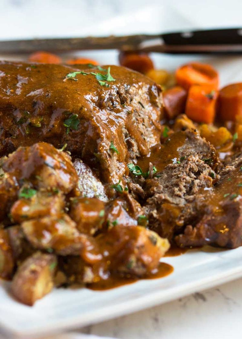 Slow-Cooked Pot Roast With Gravy