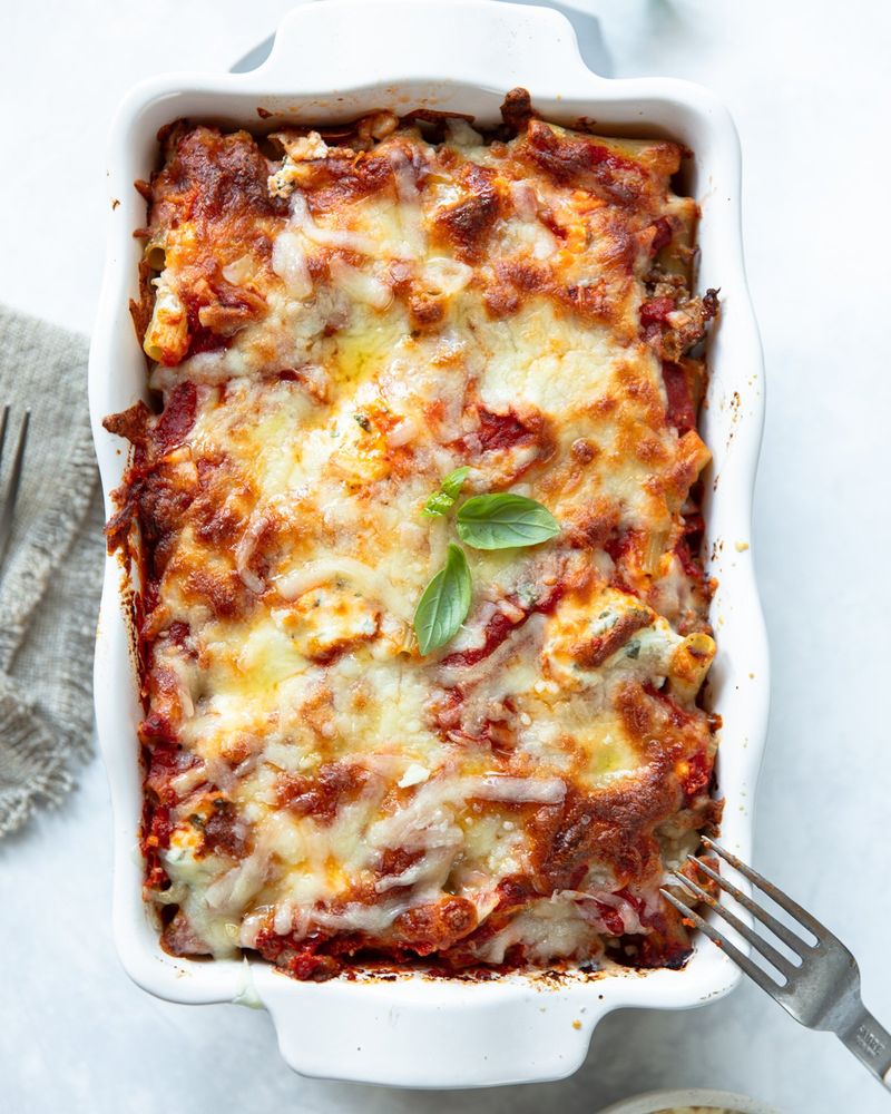Baked Ziti With Three Cheeses