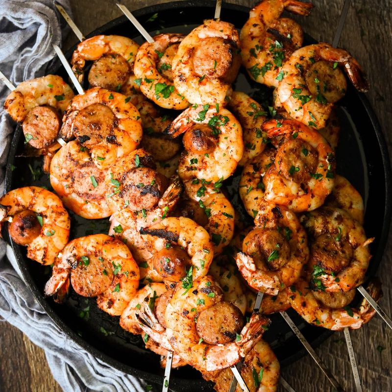 Spicy Cajun Scampi Skewers