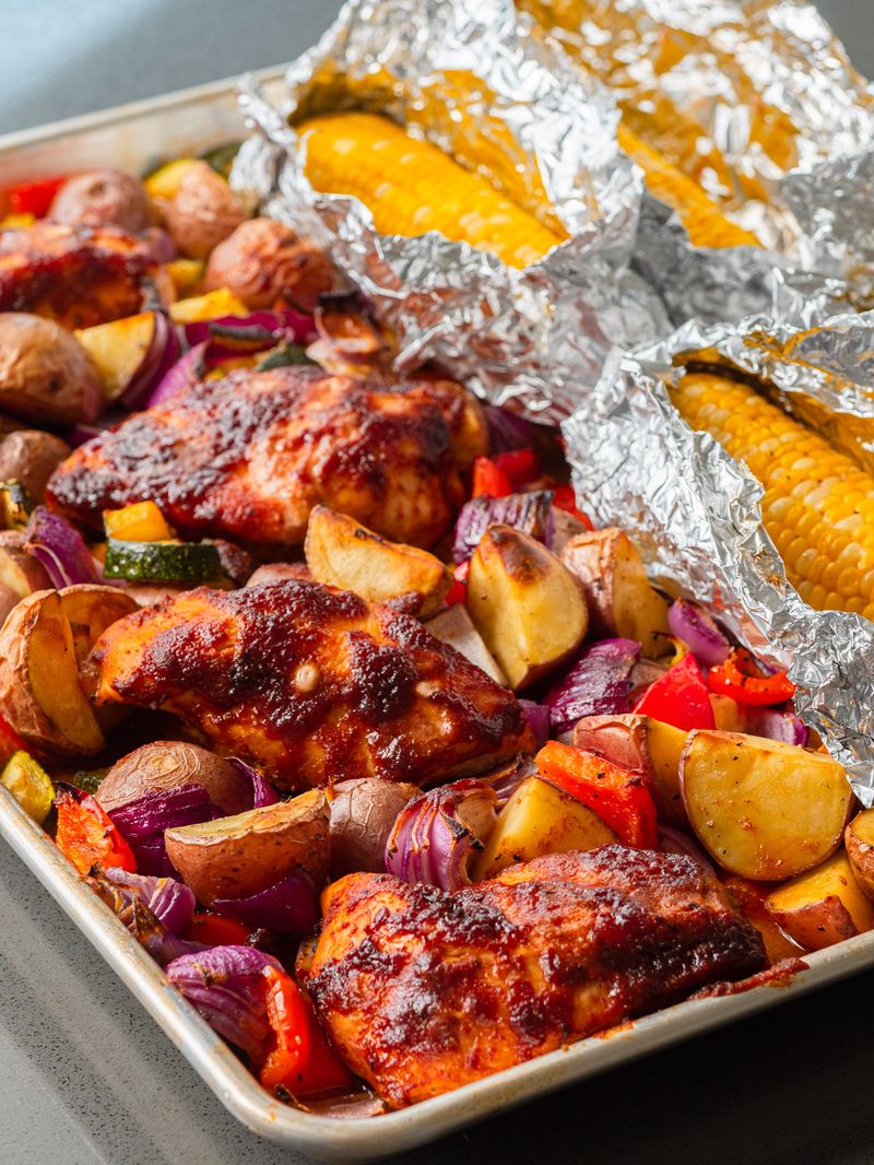BBQ Chicken Sheet Pan Dinner