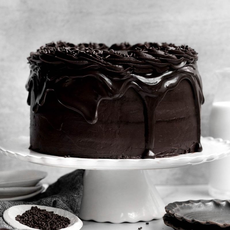 Decadent Triple Chocolate Fudge Cake