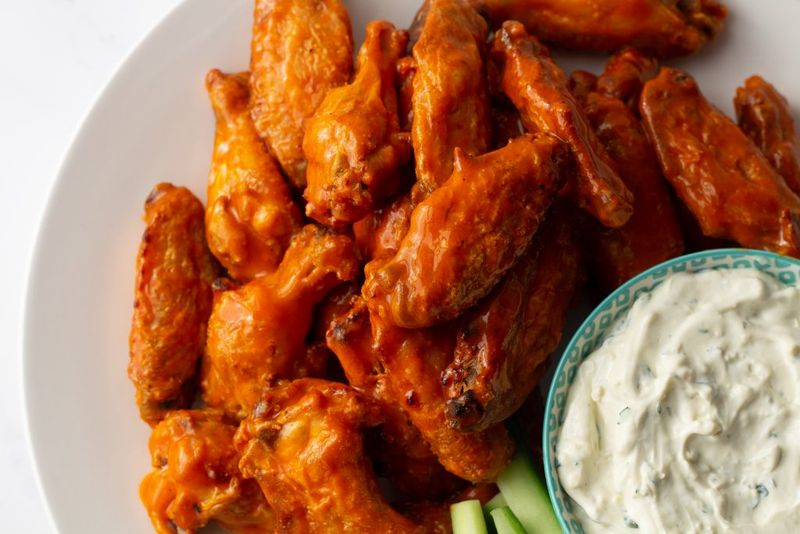 Buffalo Wings With Blue Cheese Dip