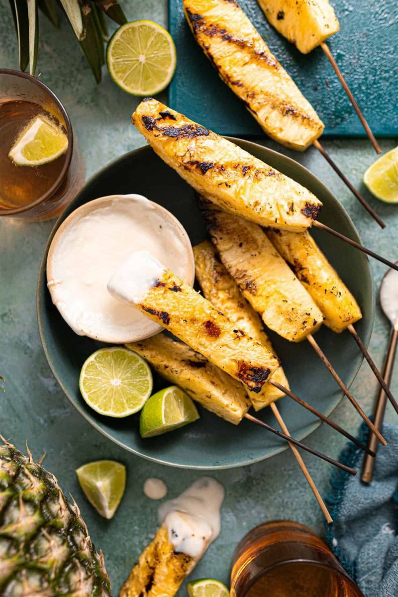 Rum-Soaked Grilled Pineapple