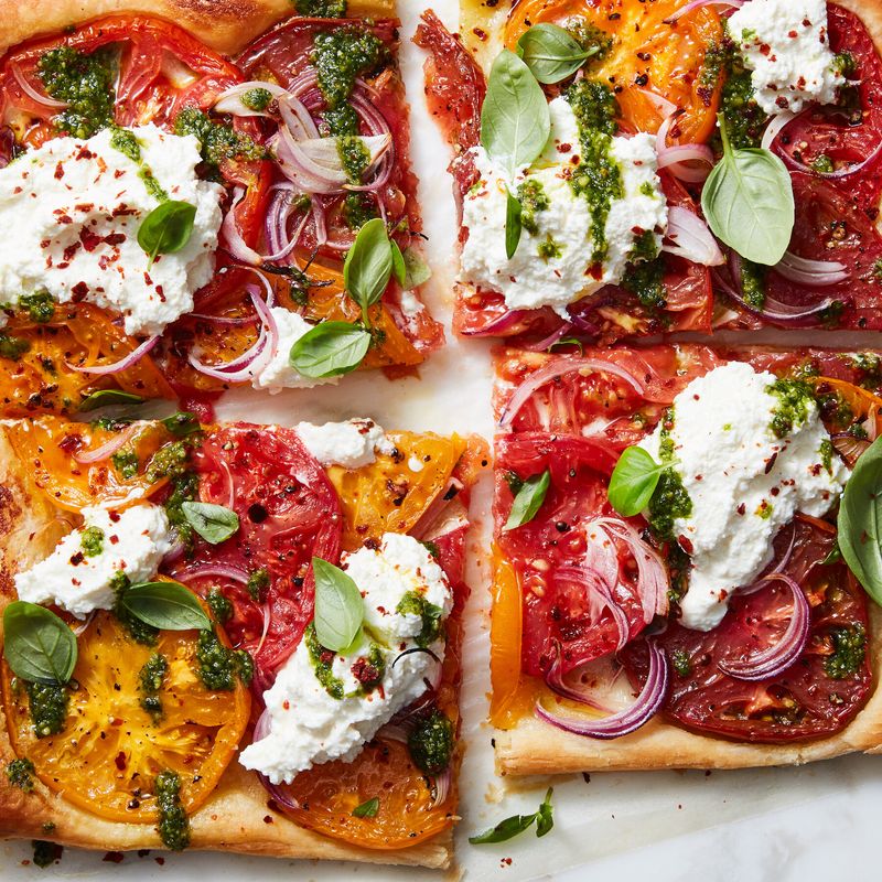 Heirloom Tomato Tart With Herb Ricotta