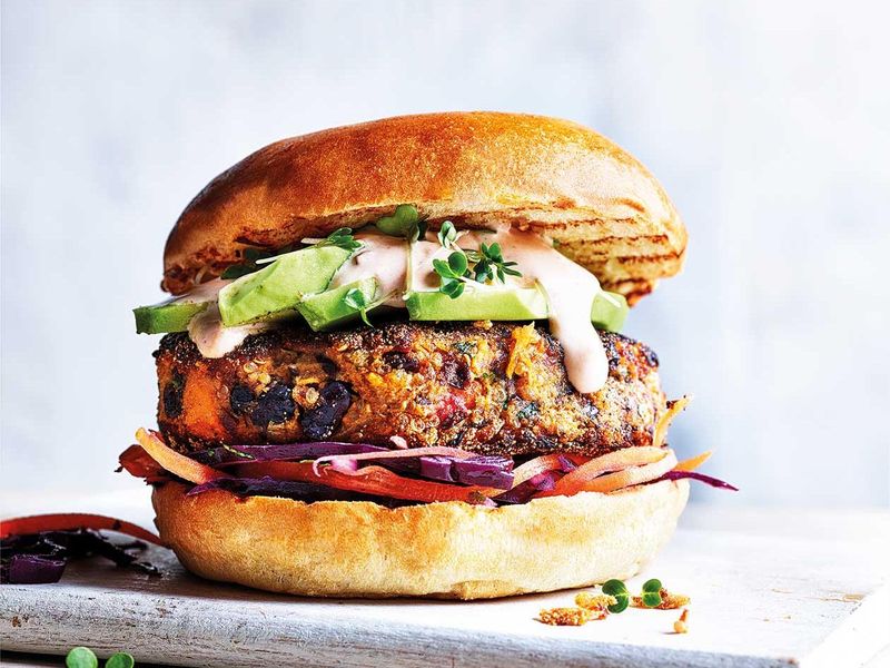 Black Bean Sweet Potato Burgers