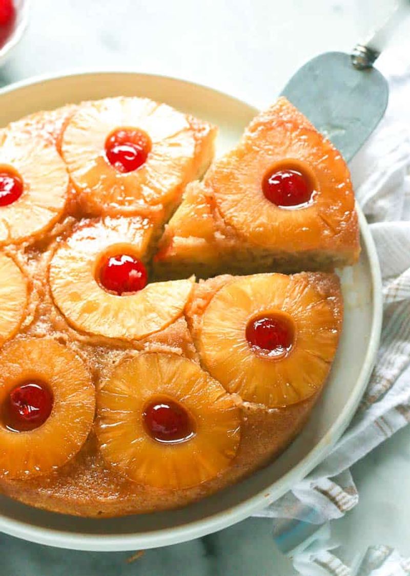 Pineapple Rum Upside-Down Cake