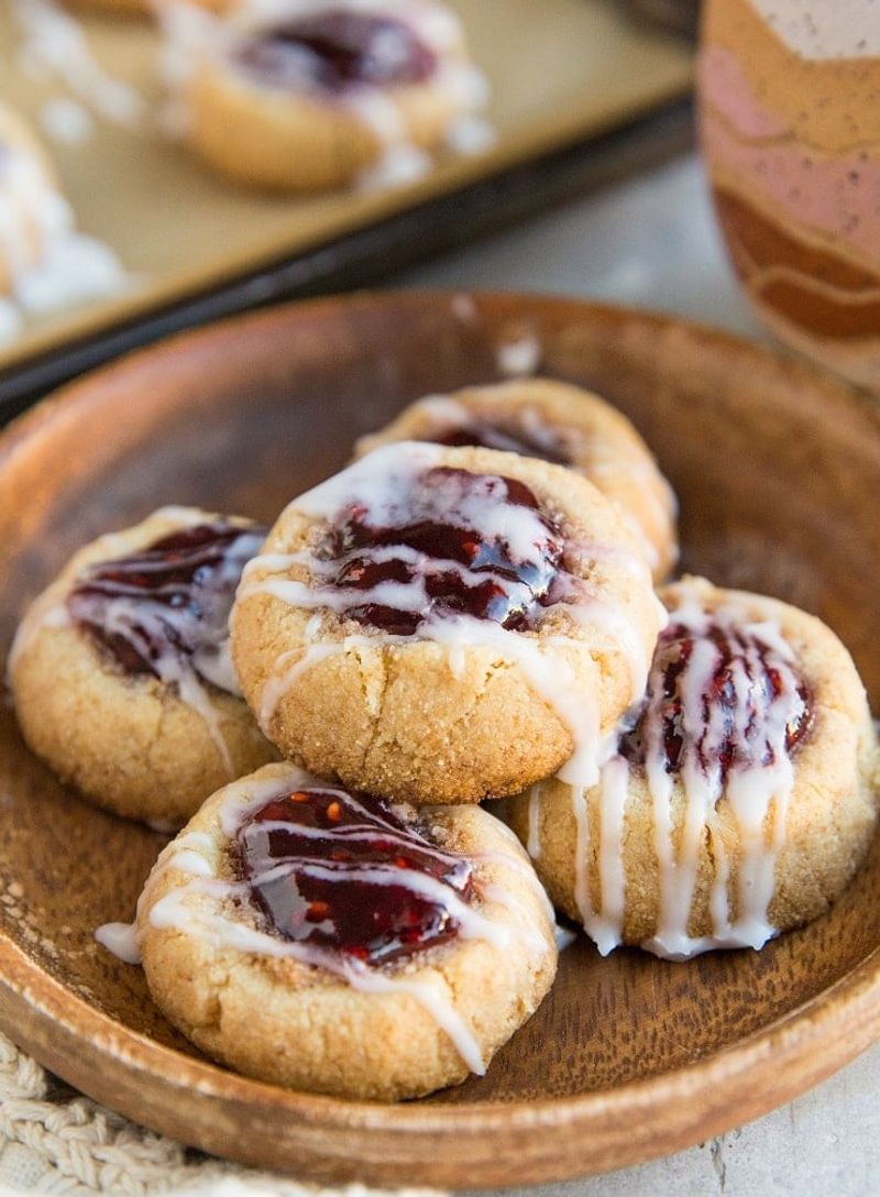 Raspberry Thumbprint Cookies