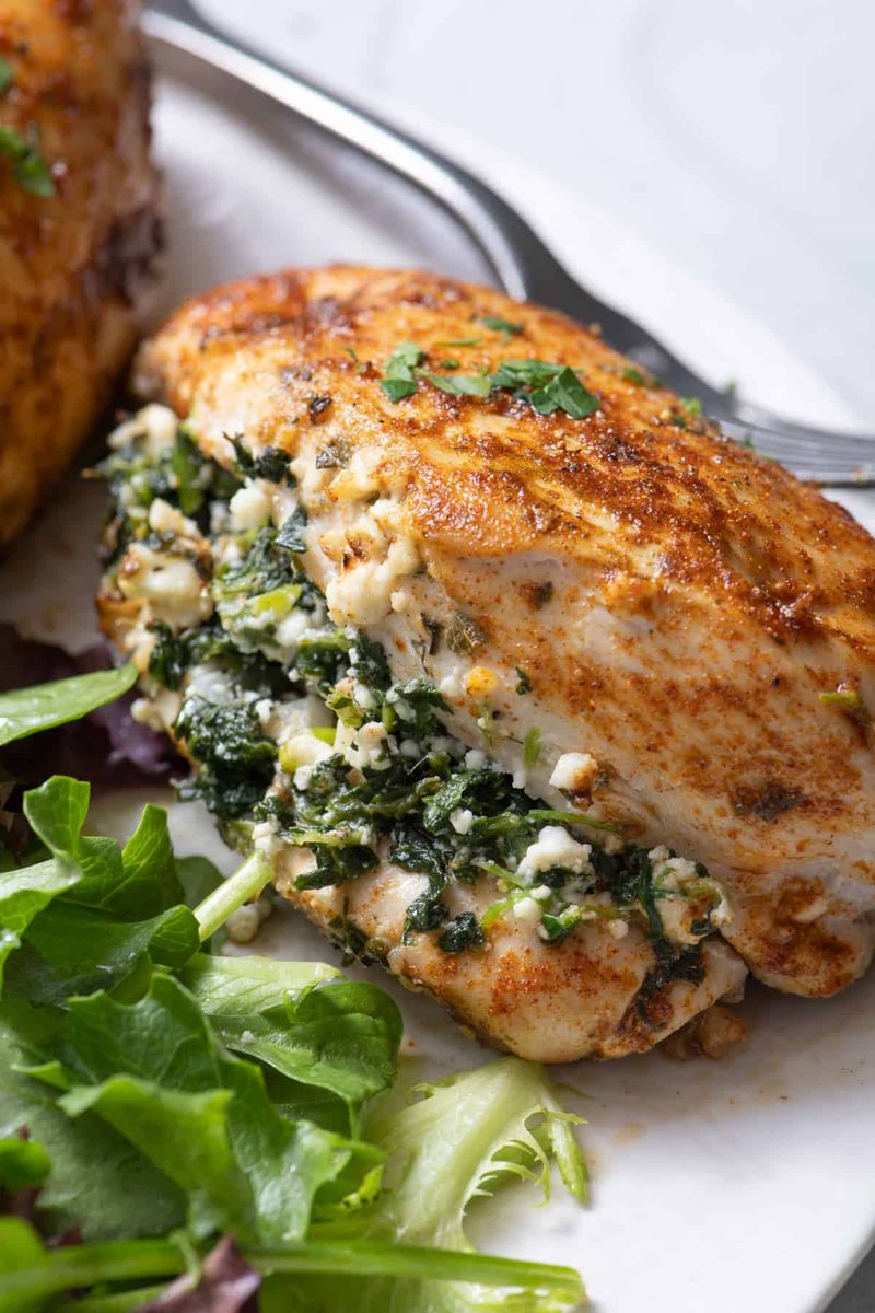 Spinach And Feta Stuffed Chicken Breast