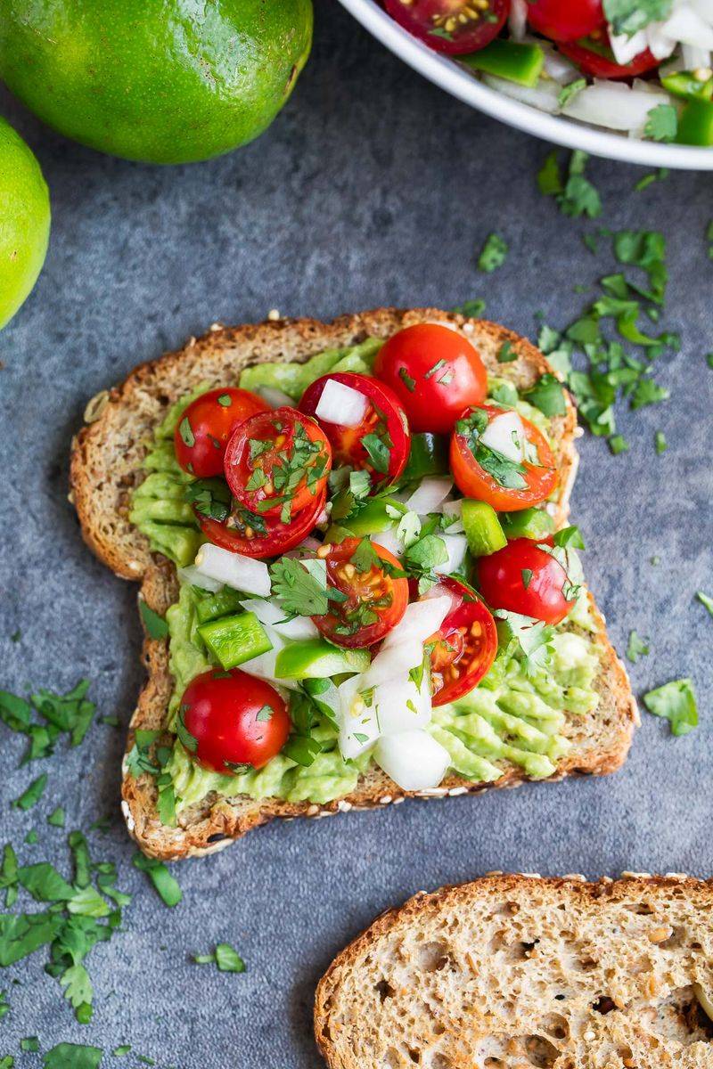 Avocado Toast With Roasted Tomatoes