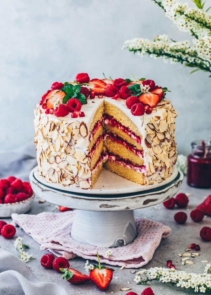 Almond Raspberry Torte