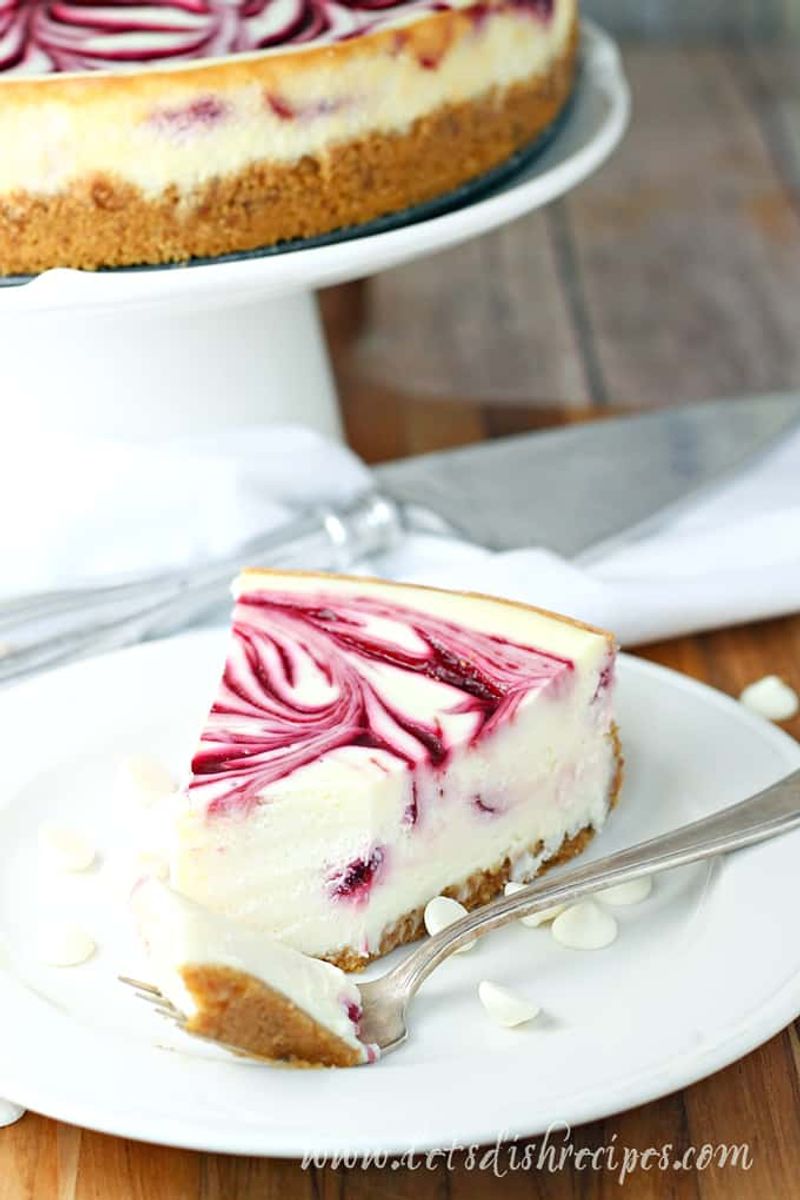 White Chocolate Raspberry Swirl Pie