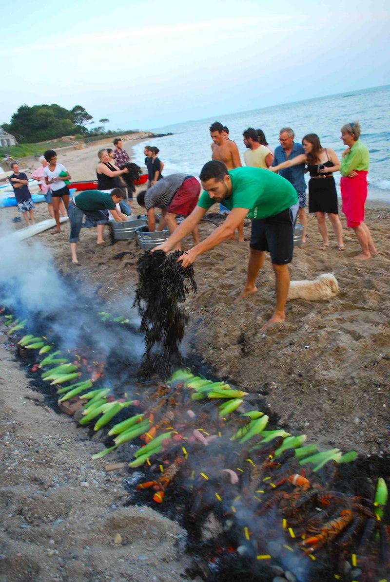 Buried Beach Clambakes In New England