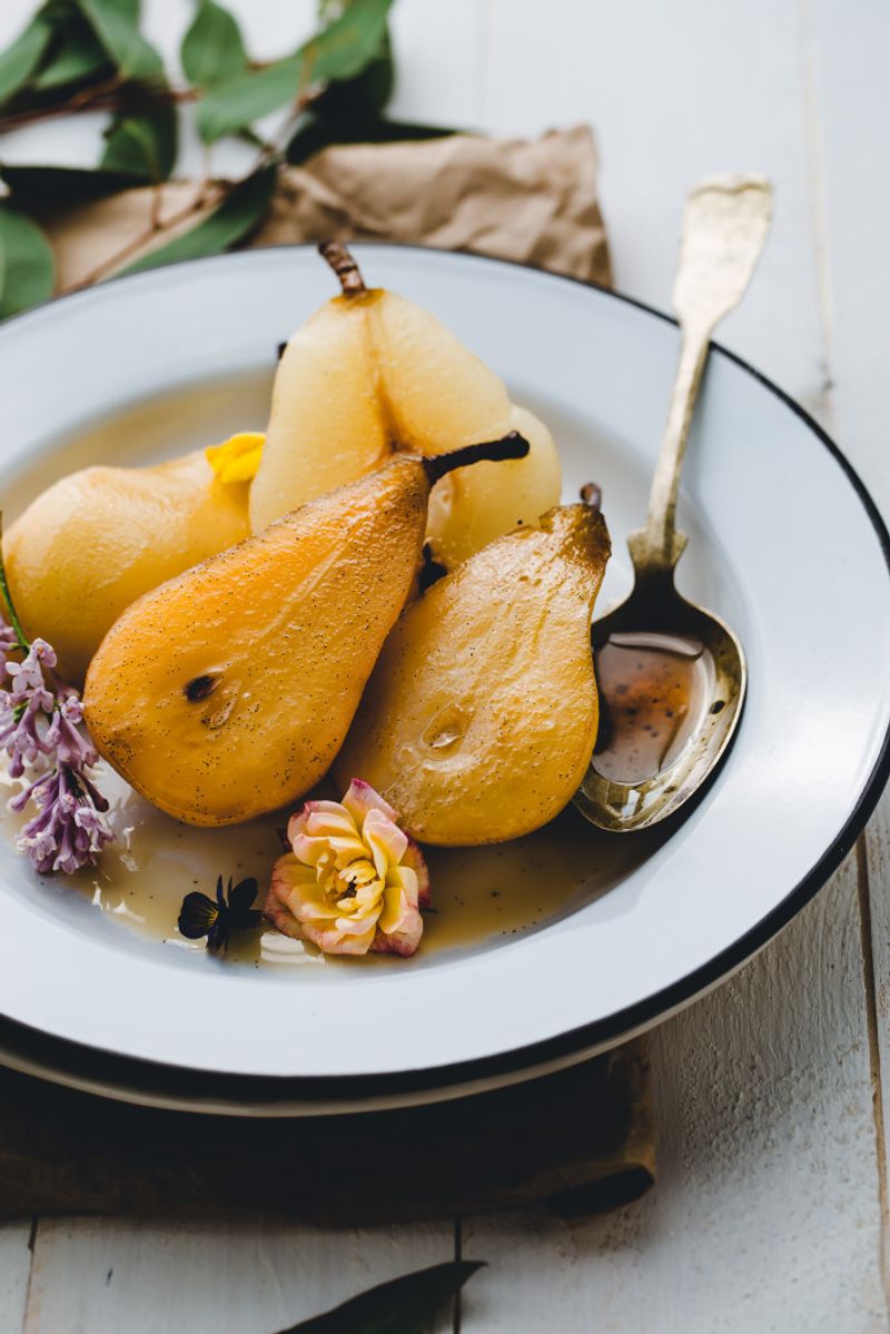 Jasmine Tea Poached Pears