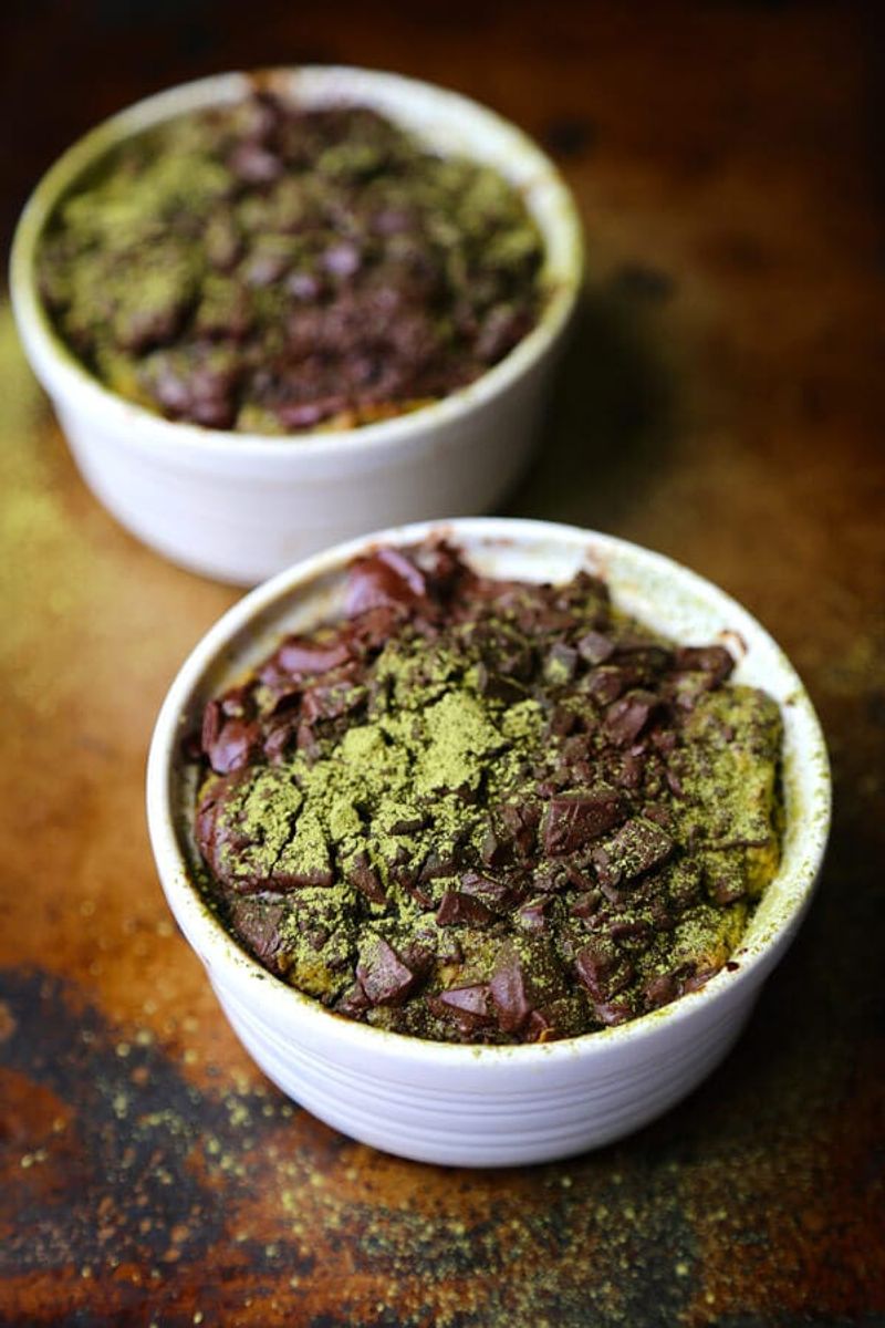 Matcha Green Tea Bread Pudding