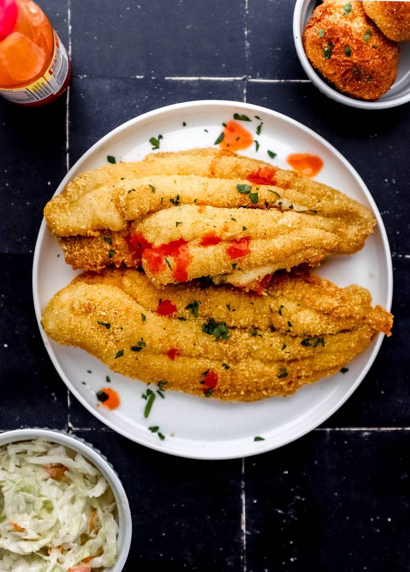 Catfish Fry With Hot Sauce
