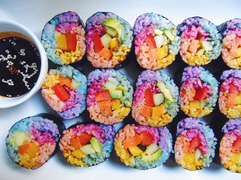 Rainbow Sushi Rolls