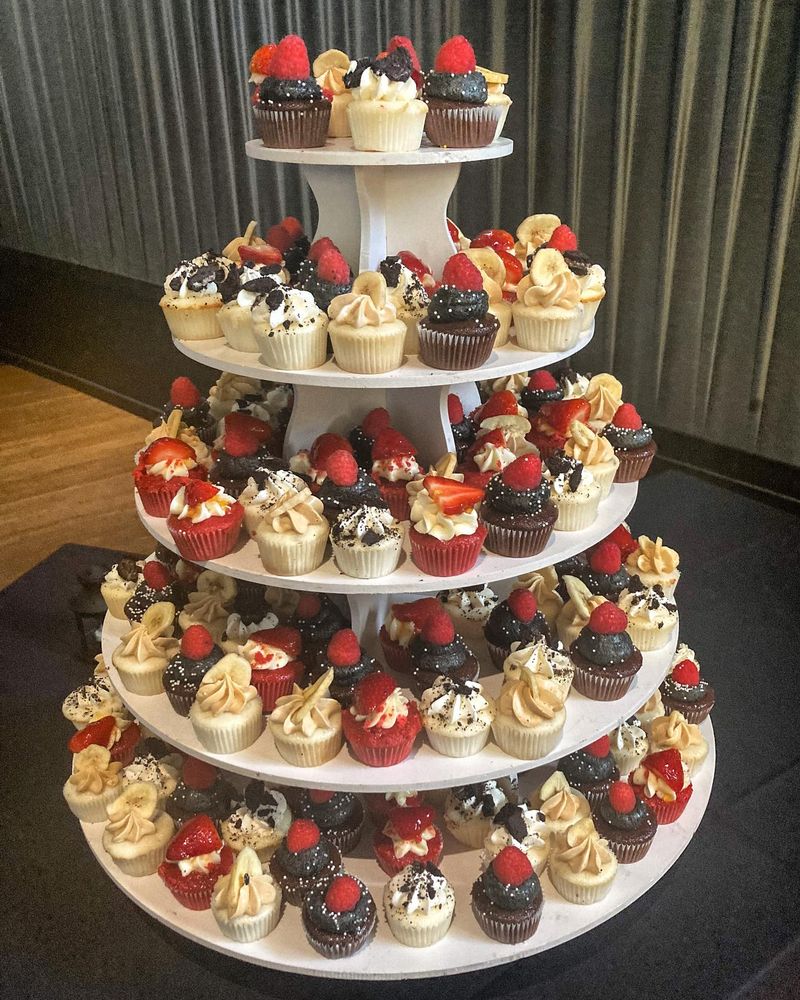 Mini Cupcake Tower With Year Numbers
