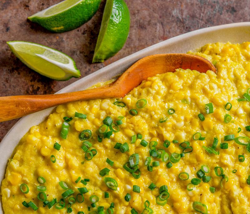 Corn Pudding With Scallions