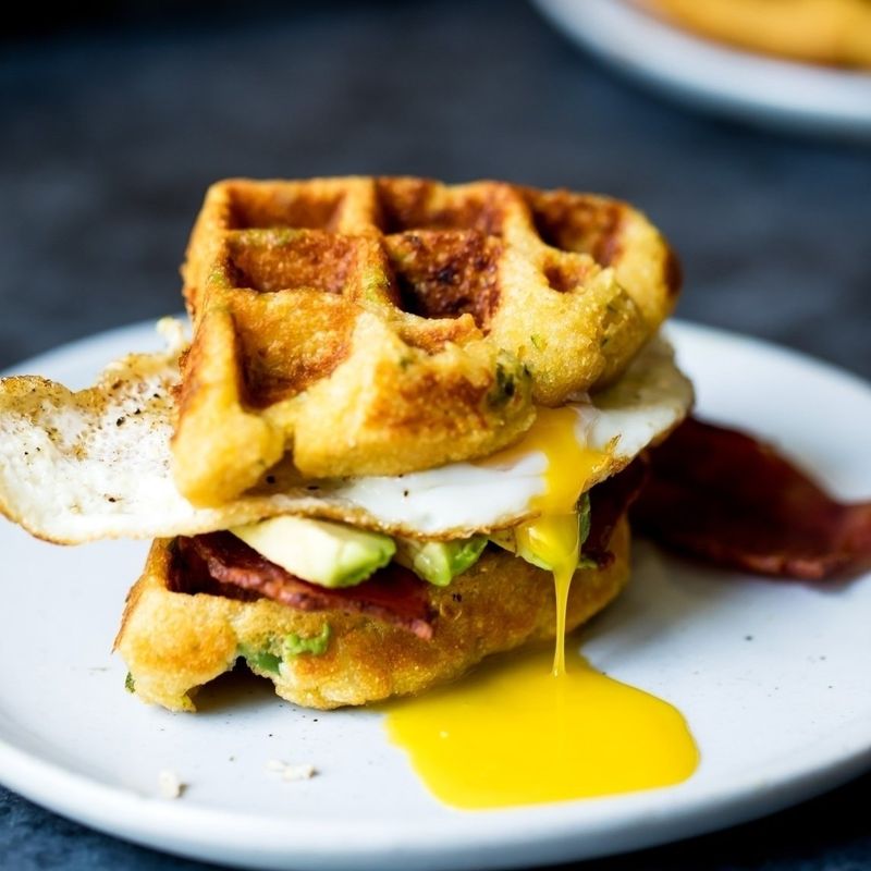 Cornbread Waffle Sandwiches