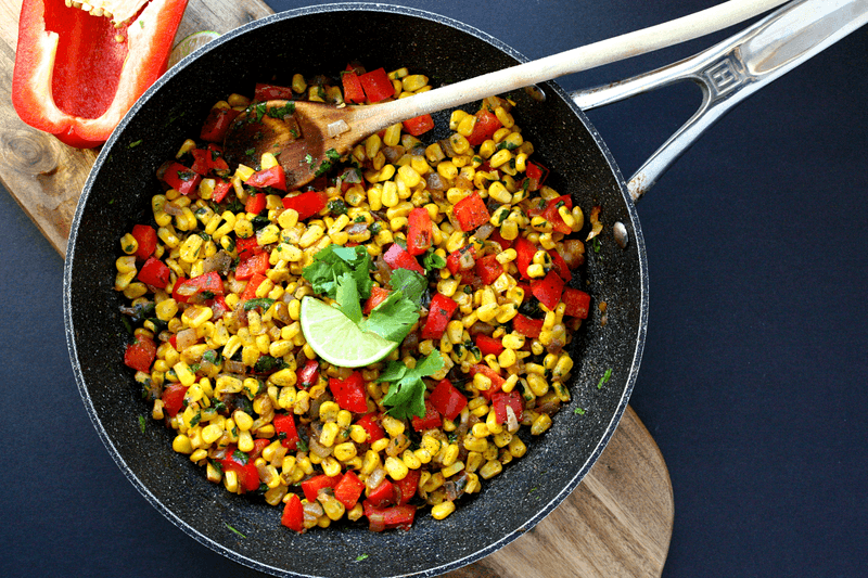 Spicy Corn And Pepper Stir-Fry