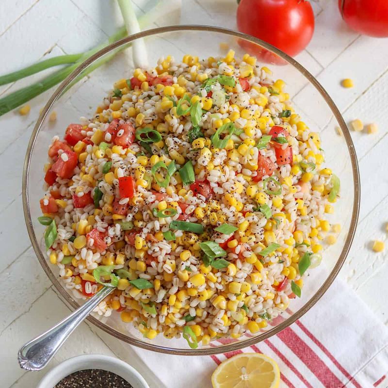 Charred Corn & Barley Salad