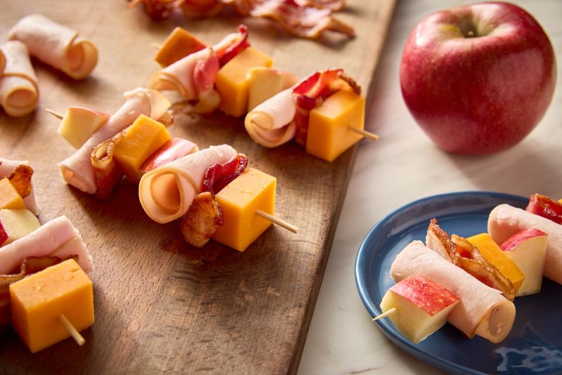 Ham And Cheese Apple Stacks