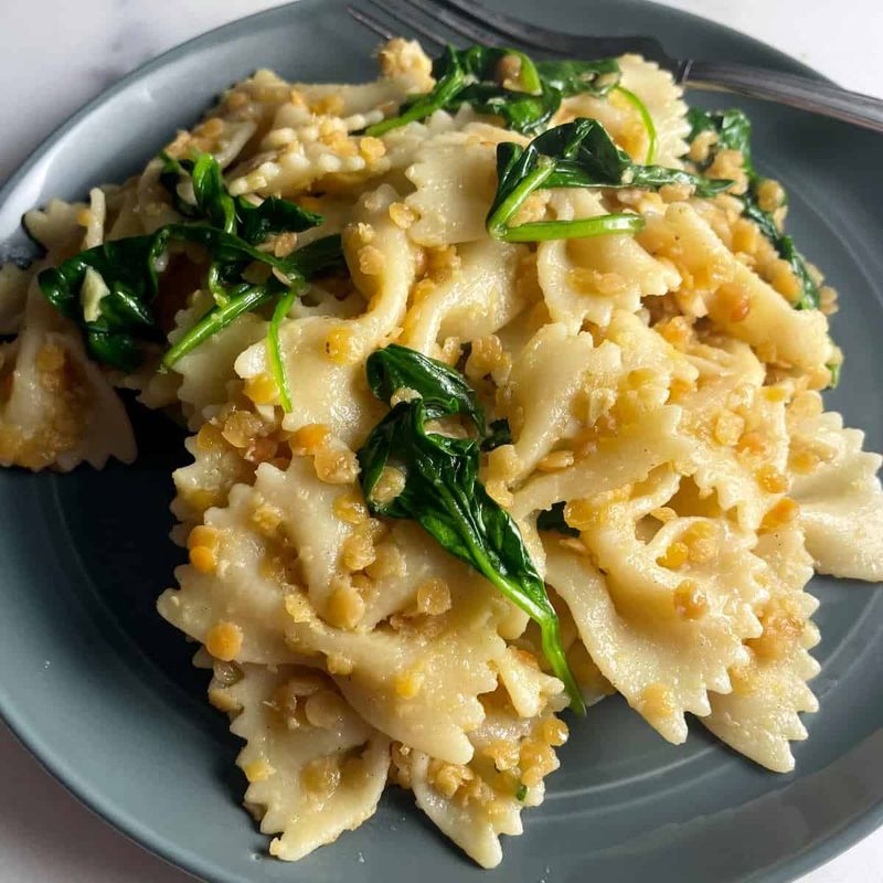 Lentil And Spinach Pasta Mix