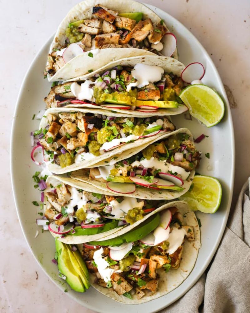 Chicken Tacos With Lime Crema