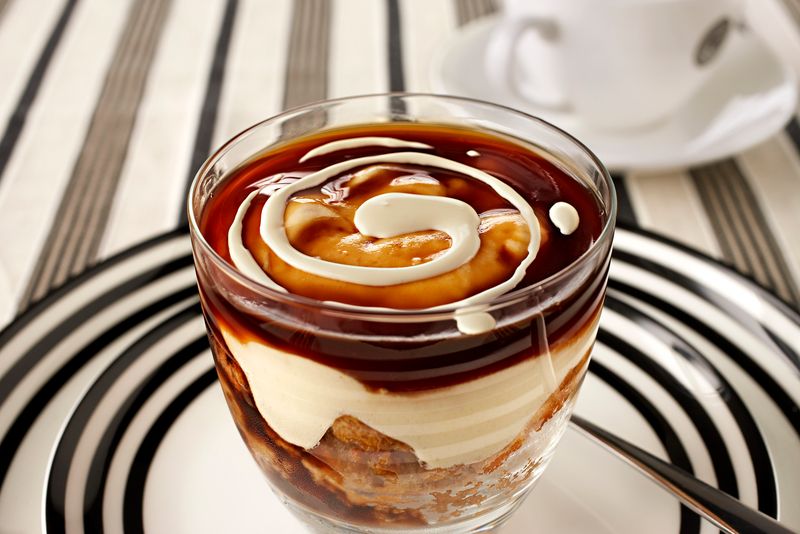 Coffee Jello Tiramisu Cups