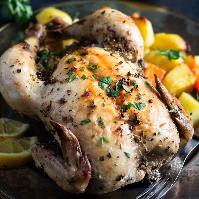 Feta-Brined Roast Chicken