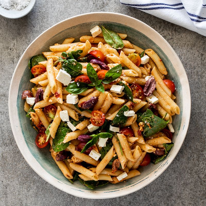 Sundried Tomato And Spinach Pasta Salad