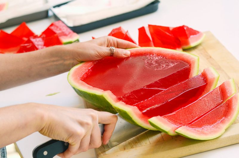 Watermelon Jello Slices