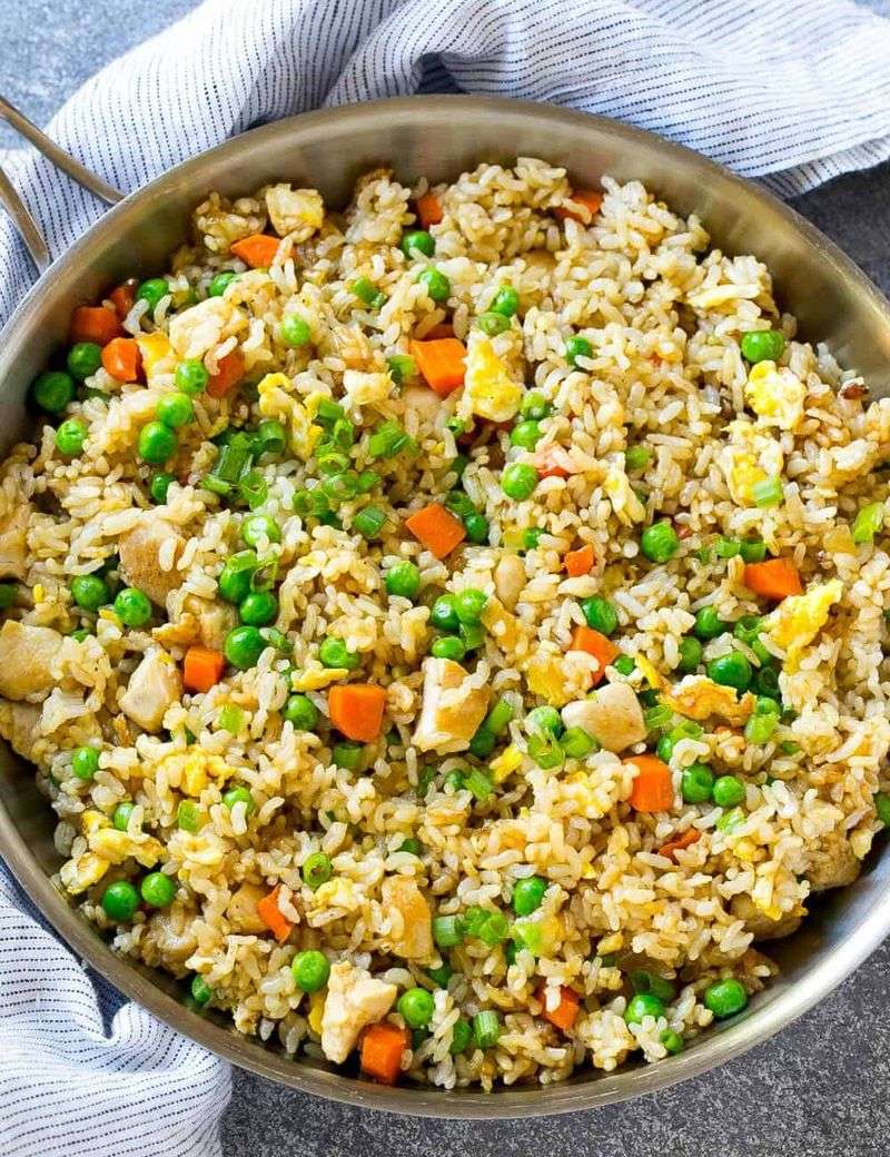 Chicken Fried Rice with Frozen Veggies