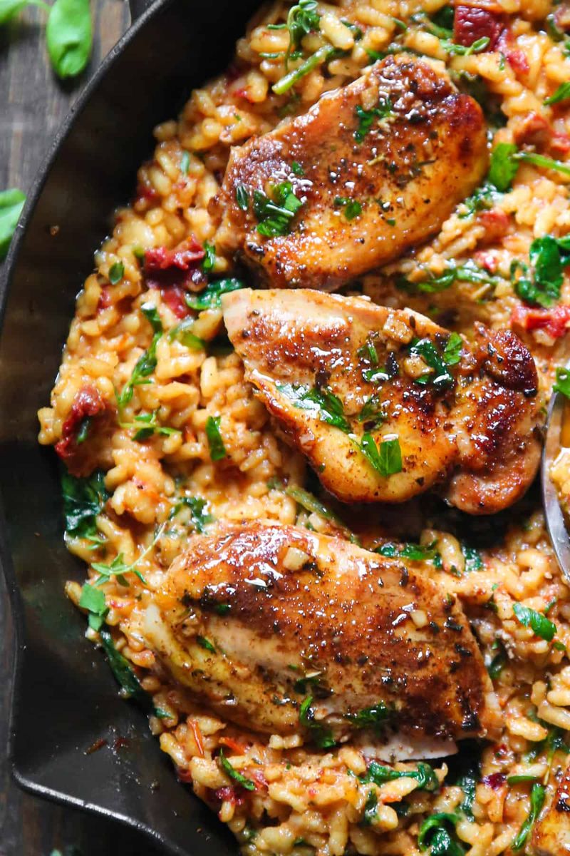Oven-Baked Chicken And Vegetable Risotto