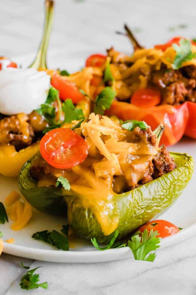 Taco-Stuffed Bell Peppers