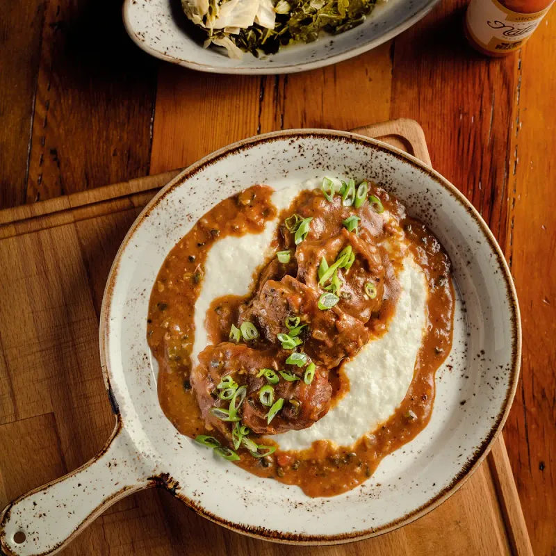 Cajun Breakfast Grillades And Grits